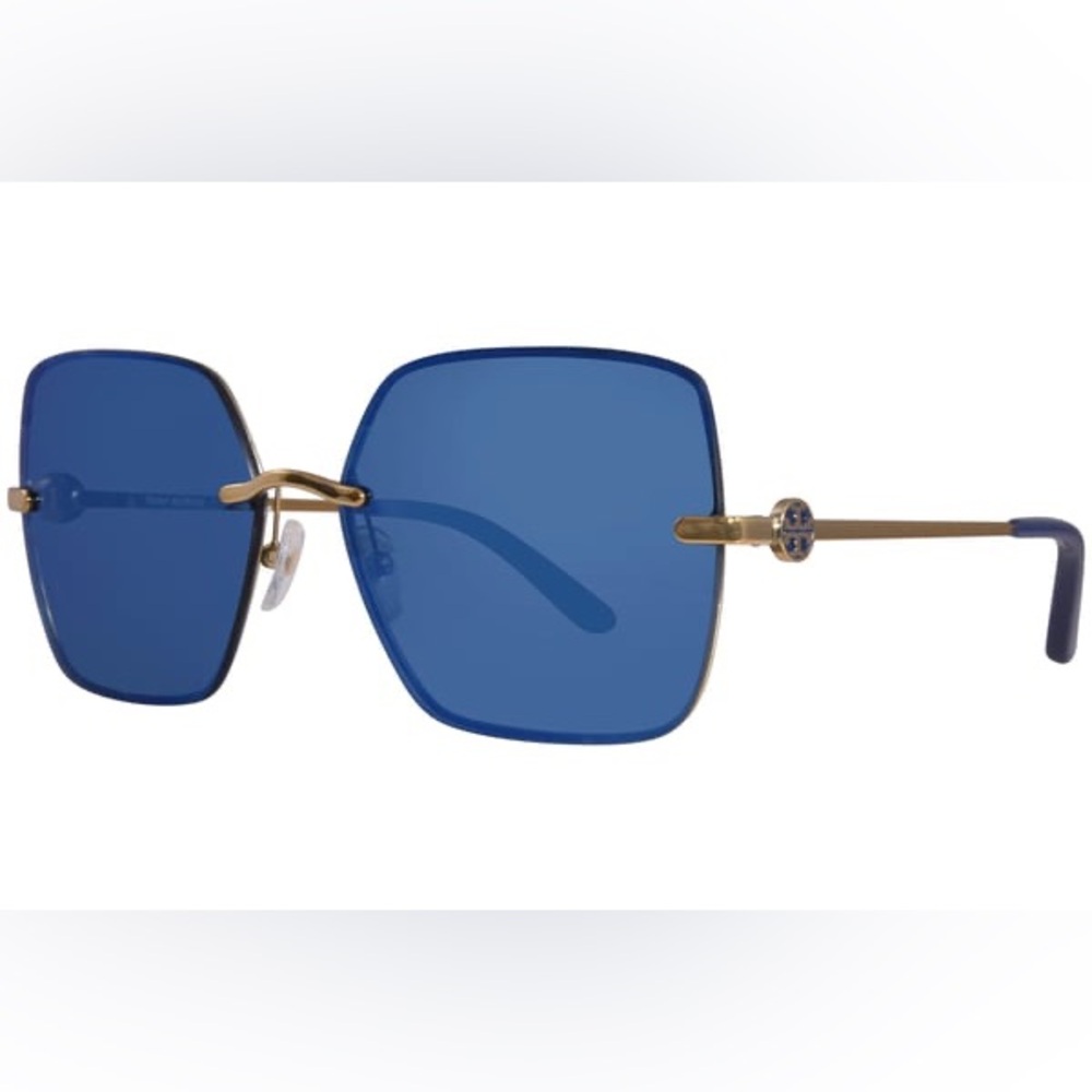 Tory Burch TY6080 329655 Sunglasses Women's Gold/Solid Dark Blue Flash 58-15-140